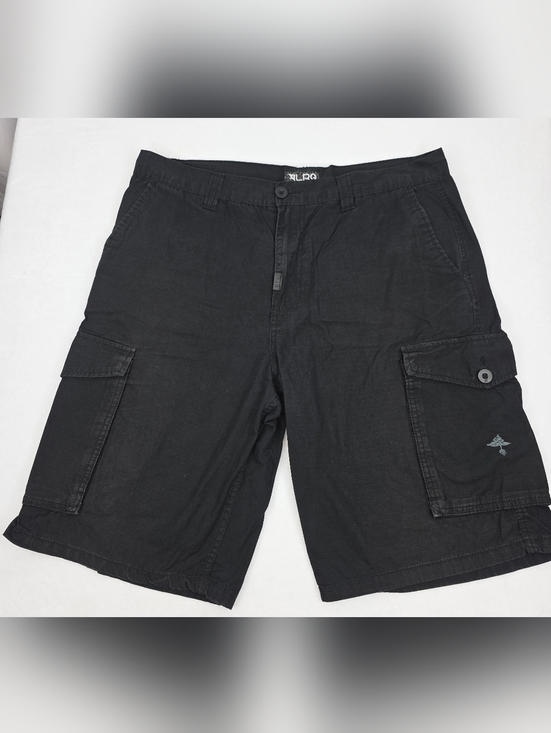 Lrg Other - Lrg Men's Black Cargo Shorts with Utility Pockets Size 36 AG-3463